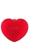 Nina Crystal Embellished Minaudière In Red Rouge