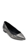 Dkny Vien Pointed Toe Ballet Flat In Dk Gunmetal