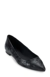Dkny Vien Pointed Toe Ballet Flat In Black