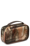 Stephanie Johnson Miami Snakeskin Print Medium Makeup Bag In Neutral