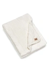Ugg Erie Cable & Plush Reversible Throw Blanket In Snow