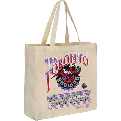 Mitchell & Ness Women's  Toronto Raptors Distressed Graphic Tote Bag In White