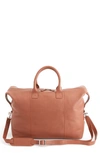 Royce New York Personalized Medium Duffel Bag In Tan - Deboss