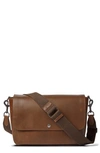 Shinola Canfield Relaxed Leather Messenger Bag In Medium Brown