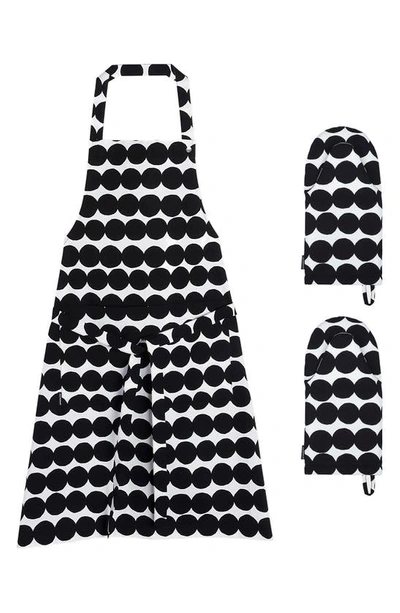 Marimekko Räsymatto Kitchen Textiles Set In Black