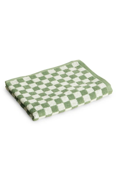 Baina Josephine Organic Cotton Hand Towel In Green