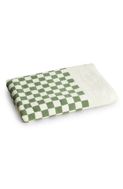 Baina Roman Organic Cotton Pool Towel In Green