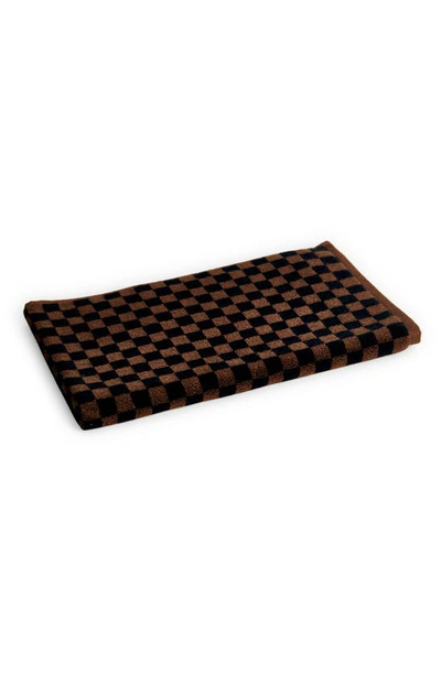 Baina Beppu Organic Cotton Bath Mat In Black