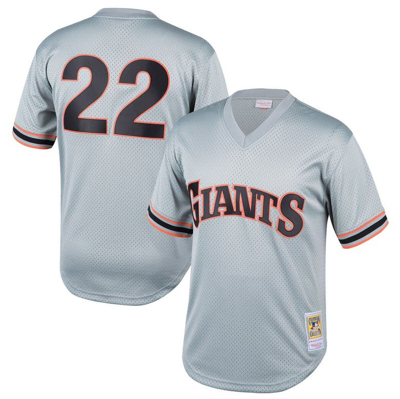 Mitchell & Ness Kids' Youth  Will Clark Gray San Francisco Giants Cooperstown Collection Mesh Batting Pract