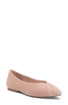 Birdies Goldfinch Pointed Toe Flat In Natural Pink