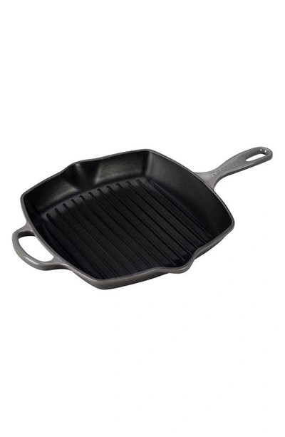 Le Creuset 10 Inch Square Enamel Cast Iron Grill Pan In Sea Salt