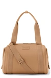 Dagne Dover Medium Landon Neoprene Carryall Duffle Bag In Camel