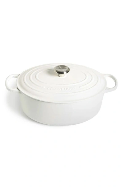 Le Creuset Signature 6.75-quart Oval Enamel Cast Iron French/dutch Oven With Lid In White