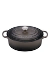 Le Creuset Signature 5 Quart Oval Enamel Cast Iron French/dutch Oven In Oyster