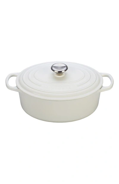 Le Creuset Signature 5 Quart Oval Enamel Cast Iron French/dutch Oven In White