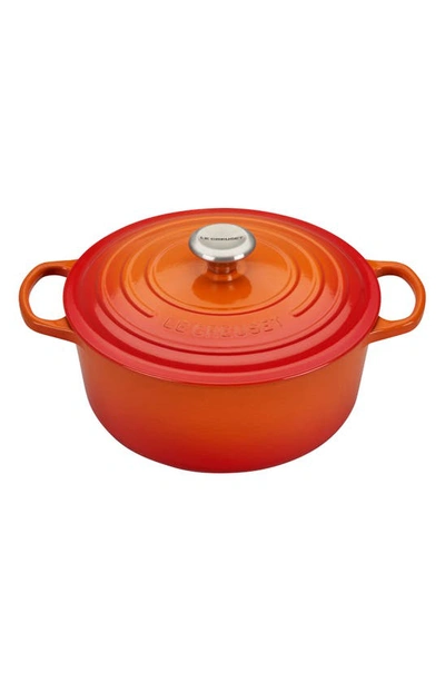 Le Creuset Signature 5 1/2 Quart Round Enamel Cast Iron French/dutch Oven In Flame