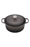 Le Creuset Signature 5 1/2 Quart Round Enamel Cast Iron French/dutch Oven In Oyster