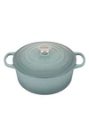 Le Creuset Signature 5 1/2 Quart Round Enamel Cast Iron French/dutch Oven In Sea Salt