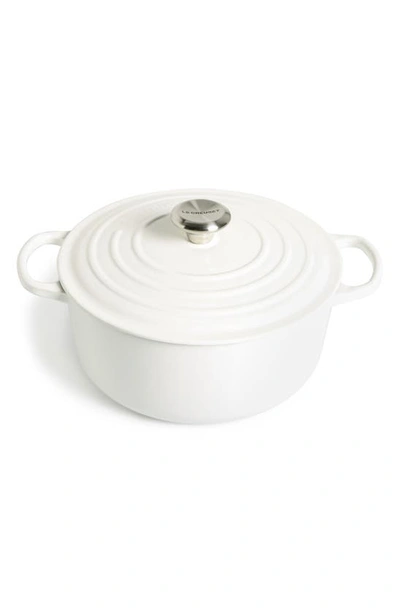 Le Creuset Signature 5 1/2 Quart Round Enamel Cast Iron French/dutch Oven In White