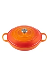 Le Creuset Signature 3.5-quart Enameled Cast Iron Braiser In Flame