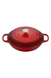 Le Creuset Signature 3.5-quart Enameled Cast Iron Braiser In Cerise