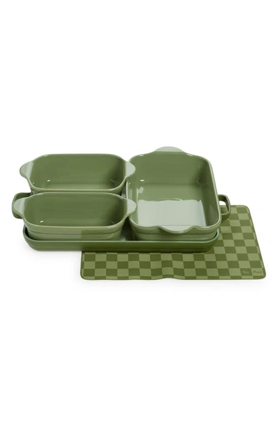 Our Place Stoneware 5-piece Ovenware Set In Sage