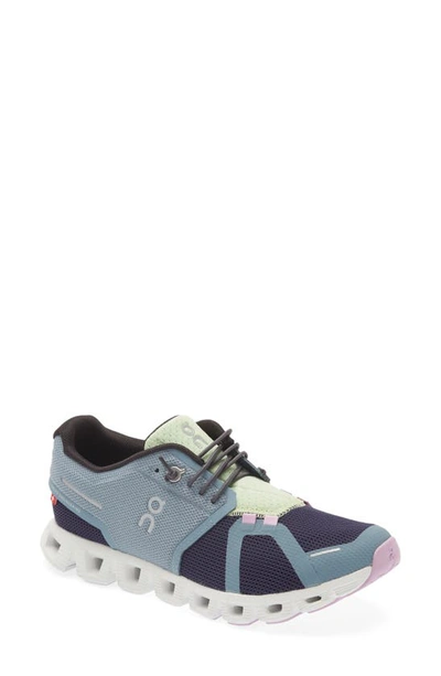 On Cloud 5 Push Sneaker In Cobble/flint