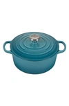 Le Creuset Signature 4.5-quart Round Enamel Cast Iron Dutch Oven In Caribbean