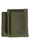 Pom Pom At Home Parker Linen Sheet Set In Forest