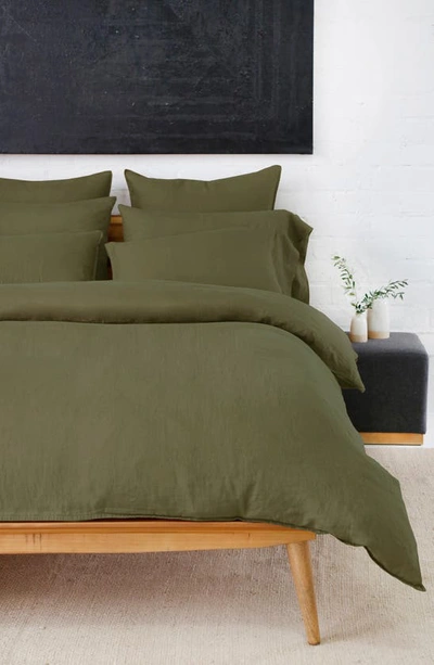 Pom Pom At Home Parker Linen Duvet Cover Set In Forest