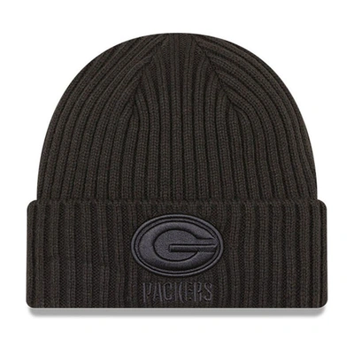 New Era Kids' Youth  Graphite Green Bay Packers Core Classic Cuffed Knit Hat