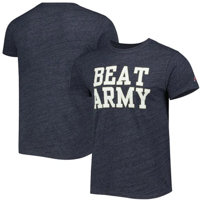 League Collegiate Wear Heather Navy Navy Midshipmen Local Victory Falls Tri-blend T-shirt