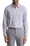 Daniel Hechter Trim Fit Windowpane Check Cotton Dress Shirt In Navy