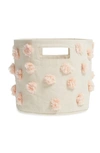 Pehr Mini Pompom Canvas Bin In Pink