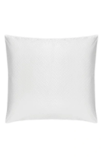 Matouk Basketweave Cotton Sateen Euro Sham In White