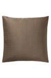 Matouk Basketweave Cotton Sateen Euro Sham In Mocha