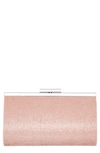 Nina Crystal Frame Clutch In Rosegold