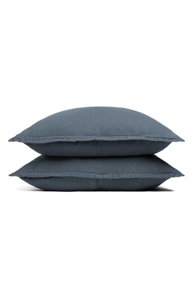 Parachute Set Of 2 Linen Shams In Dusk