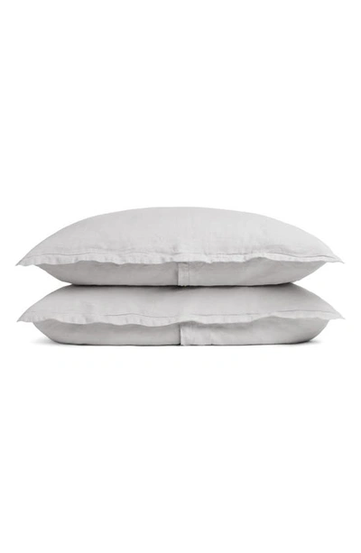 Parachute Set Of 2 Linen Shams In Fog