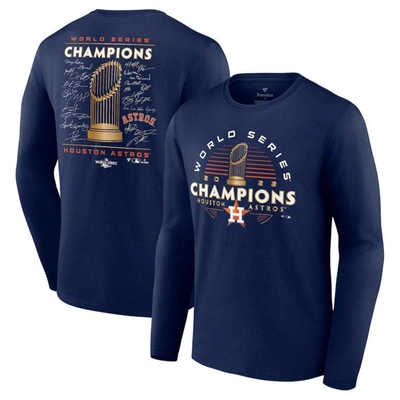 Fanatics Branded Navy Houston Astros 2022 World Series Champions Signature Roster Long Sleeve T-shir