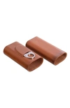 Bey-berk Richie Cigar Case & Cutter Set In Brown