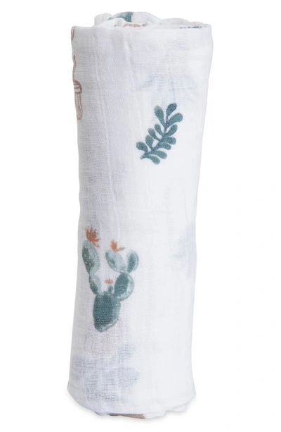 Little Unicorn Cotton Muslin Swaddle Blanket In Prickle Pots