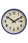 Cloudnola Date & Time Wall Clock In Blue