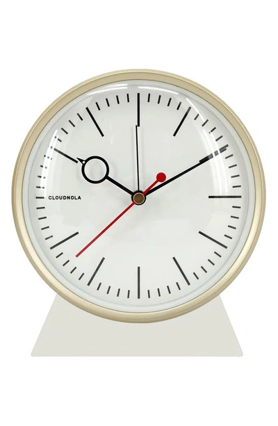 Cloudnola Bloke Wooden Mantel Clock In White