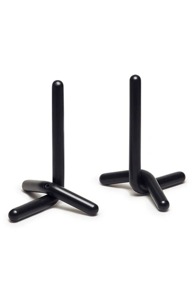 Craighill Cal Carbon Steel Bookends In Black