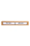 Cloudnola Texttime Flip Clock In Bamboo White