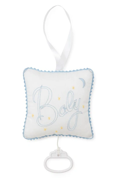 Kissy Kissy Embroidered Musical Pillow In White