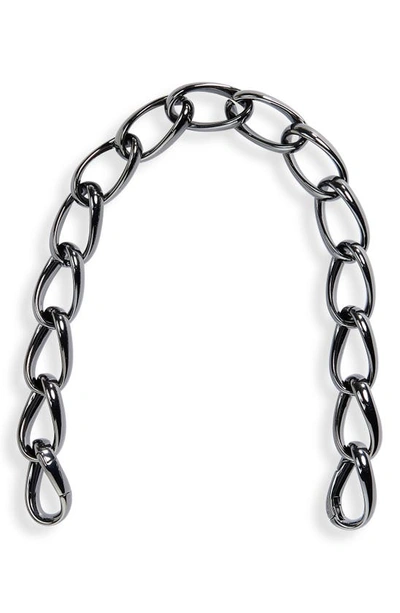 Frame Chain Link Bag Strap In Gunmetal