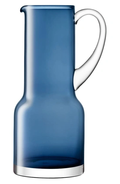 Lsa Utility Stepped Glass Pitcher In Blue