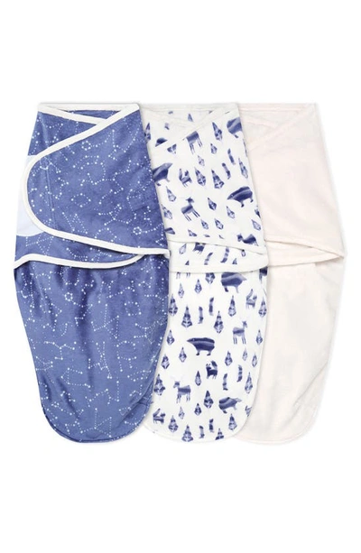 Aden + Anais Essentials 3-pack Wrap Swaddles In Scandinavian Sky